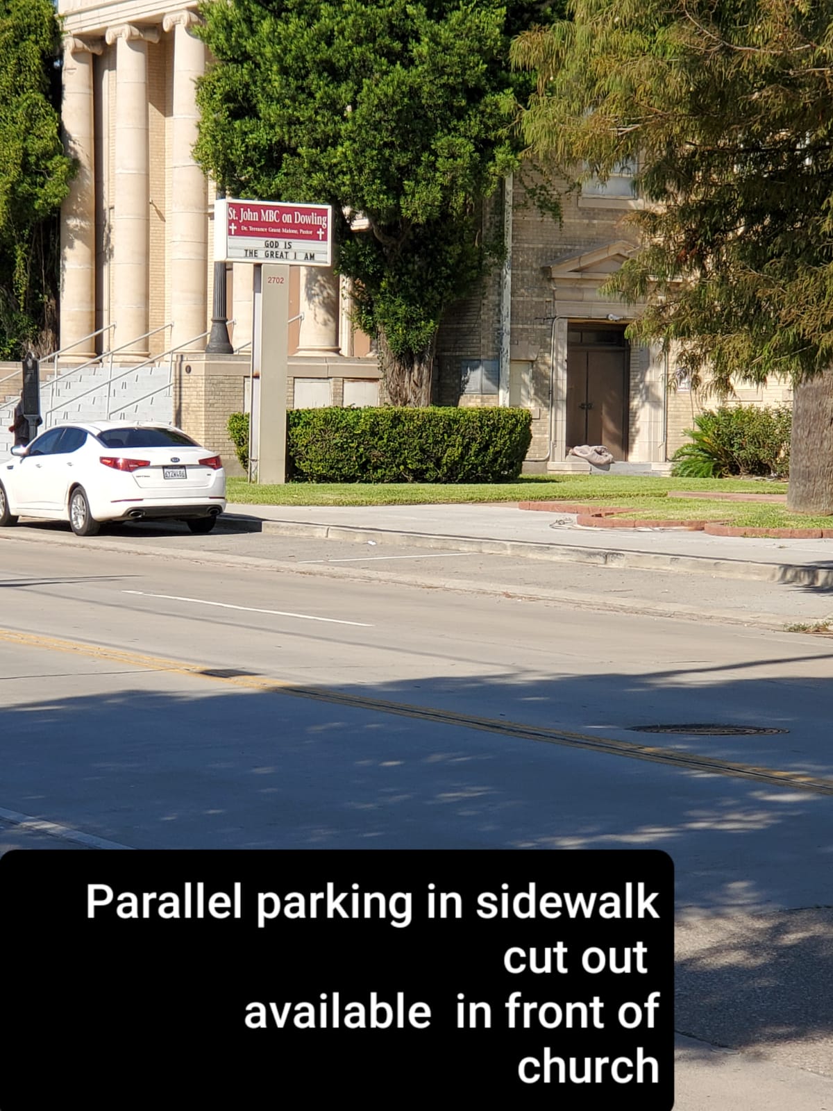 Parallel Parking in Sidewalk
